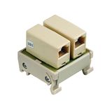 Interface module with terminal, connector, 2 x RJ45 connector, 2 x RJ4