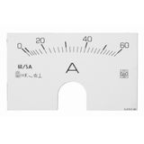 Scale-plate for modular amperemeter 60A/5A