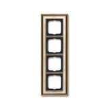 1724-846-500 Cover Frame Busch-dynasty® antique brass decor ivory white