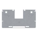 Seperator plate with jumper bar recess 2 mm thick 102.3 mm wide gray