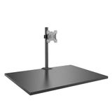 Single Display Short Bracket w/ Pole & Desk Clamp Securely mount a fixed single desktop monitor to an office desk