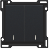 Finishing set with double lens for two-circuit switch, two-way switch