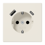 SCHUKO socket with USB type AC LS1520-15CA