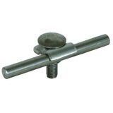 Clamping frame Rd 6-10mm StSt with truss head screw and M10 nut