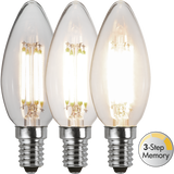 LED Lamp E14 C35 Clear 3-step memory