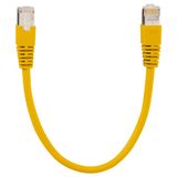 Patch cord, Cat.6A iso, 5 m yellow (similar RAL 1021)