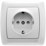 Carmen White Earthed Socket Child Protection