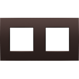 Twofold faceplate with 71 mm centre distance, Niko Intense dark brown