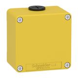 Harmony XAP, XB2 SL, Empty control station, zinc alloy, yellow, M20 , undrilled, 80 x 80 x 51,5, UL cULus