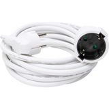 Extension cord IP20 3G1.5mm2,col.white5m