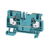 Feed-through terminal block, PUSH IN, 4 mm², 800 V, 32 A, Number of co