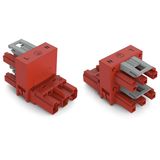 h-distribution connector 3-pole Cod. P red