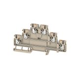 Multi-tier modular terminal, PUSH IN, 2.5 mm², 800 V, 22 A, Number of 