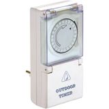 Timer IP44 analogical, outdoor use time intervals of 15 min. reliable programming, long life equipment, Energy saver 250V/ 50Hz/ 16A 3500W