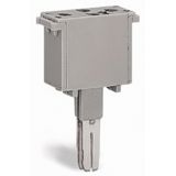 Component plug 2-pole with rectifier diode and LED gray