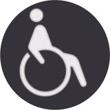 Foil imprint symbol Wheelchair for round LED signal light, Accessories
