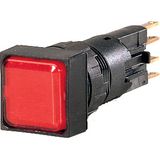 Indicator light, flush, red, +filament lamp, 24 V