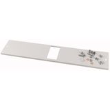 Front cover, +mounting kit, for PKZ4, horizontal, 3p, HxW=100x600mm, grey