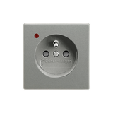 5599B-A02357803 Outlet with pin, overvoltage protection Grey