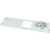 Front cover, +mounting kit, for NZM2, horizontal, 4p, HxW=200x600mm, grey