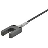 Fiber optic sensor head, through-beam, 10mm slot type, 10 mm area dete