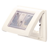 SELF SUPPORTING WATERTIGHT PLATE - FOR FLUSH-MOUNTING RECTANGULAR BOXES  - IP55 - 3 GANG - CLOUD WHITE - PLAYBUS