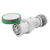 STRAIGHT CONNECTOR HP - IP66/IP67/IP68/IP69 - 2P+E 63A >50V 100-300HZ - GREEN - 10H - MANTLE TERMINAL