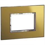 Italian / US standard plate Arteor square version 3 modules - reflective gold