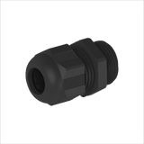 Cable gland, PG09, 4-8mm, PA6, black RAL9005, IP68 (w Locknut and O-ring)