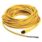 Cordset, DC Micro (M12), Male, Straight, 4-Pin, PVC Cable, Yellow, Unshielded, IEC Color Coded, No Connector, 2 meter (6.56 Foot)