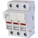 Fuse Carrier 3-pole, 32A, 10x38 with LED