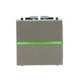 N2202.5 CV Switch 2-way Rocker/button Two-way switch with LED exchangeable Champagne - Zenit
