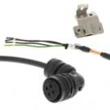 1S series servo motor power cable, 3 m, non braked, 230 V: 900 W to 1. AA045349C