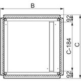 Spacial SF 1 entry cable gland plate - fixed by clips - 300x600 mm