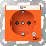 SCHUKO ctrl.l.GN + in.sp. impr.ZSV System 55 orange