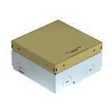 UDHOME-ONE GM Floor socket unequipped, brass decor lid 140x140x75