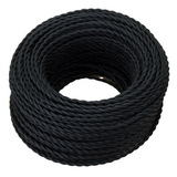 Textile Cable OMY 2*0.75 black braided