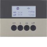 KNX radio timer quicklink, display, K.5, stainless steel matt, lacq.