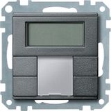 Button 2-fold plus with room temperature controller, anthracite, system M