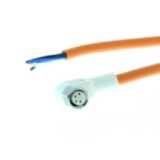 Sensor cable, M8 right-angle socket (female), 4-poles, PVC washdown re