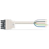 pre-assembled connecting cable Eca Plug/open-ended dark gray