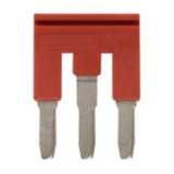 Short bar for terminal blocks 4 mm² push-in plus models, 3 poles, red