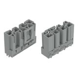 Plug for PCBs straight 4-pole gray