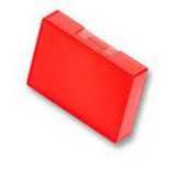 Pushbutton, illuminated, rectangular, IP65, red