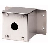 Surface mounting enclosure, stainless steel, 1 mounting location