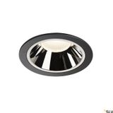 NUMINOS® DL XL, Indoor LED recessed ceiling light black/chrome 4000 20°