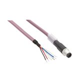 POWER IN CABLE,STRAIGHT,M8-4P FEM 25M