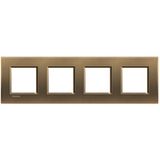 LL - cover plate 2x4P 71mm shiny bronze