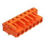 THT female header angled Pin spacing 5.08 mm orange