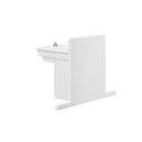 ONETRACK RECESSED END CAP WHITE 9004-R/W